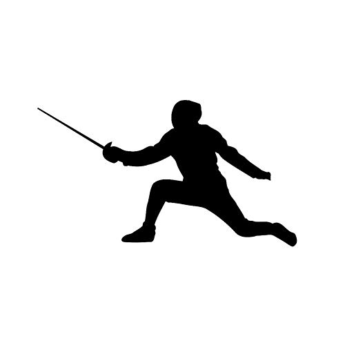 SUIFENG Autocollant de Voiture 12X6.8Cm Intéressant Escrime Combat Car Autocollant Accessoires Vinyle Silhouette Cover