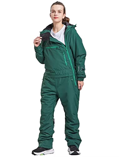 Bumdeep Womens One Pieces Ski Suits Jumpsuits Snowsuits Snowboard Jackets Waterproof(Green,S) #TOP5