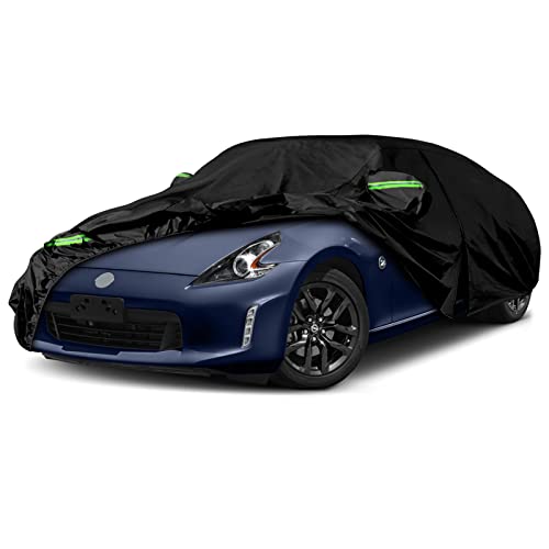 Image of Waterproof Car Covers Replace for 2009-2023 Nissan 370Z, 6 Layers Custom-Fit Outdoor All Weather Car Covers with Zipper Door & Windproof Bands for Snow Rain Dust Hail Protection