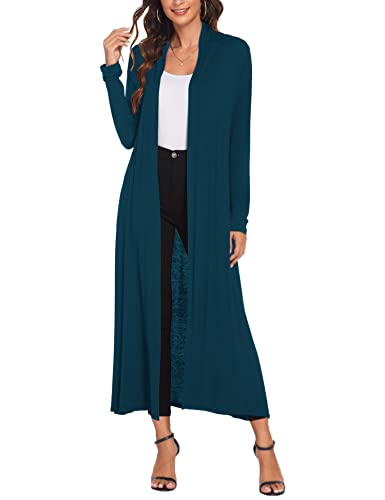 Image of Bluetime Women Floor Length Open Front Cardigan