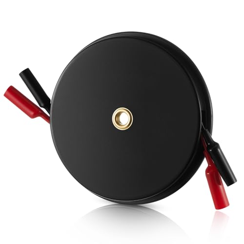 Image of Saillong 2 Wire 30ft Magnetic Retractable Test Leads with Insulated Alligator Clips, 18 Gauge Electrical Copper Wire in Reel for Circuit Connection, Electrical Testing and Troubleshooting