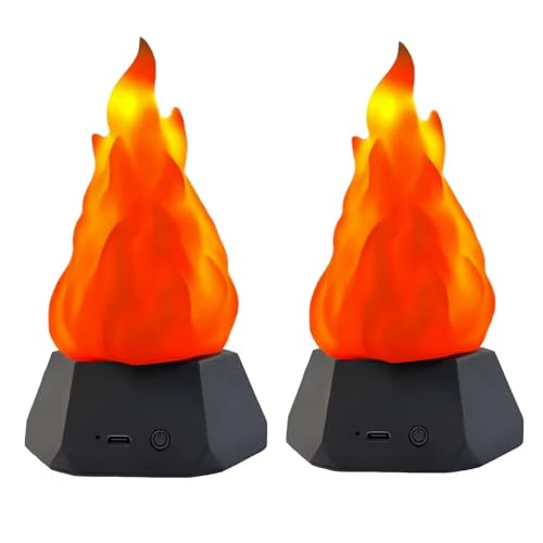 Lampe LED flamme vacillante pour déco Halloween et Noël