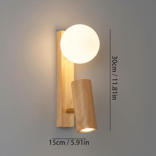 Aplique de pared nórdico con globo de cristal esmerilado y bombilla G9 LED 6