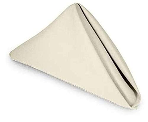 Photo 1 of **GREY**Table Cloth Napkins - Pack of 20 (12 X 12) Inch Washable Cloth Napkin - Great for Wedding/Parties/Dinner/Restaurant/Home Use - Egyptian Cotton Table Cloth Handkerchief - Ivory Solid Napkin Pack of 20 (12 X 12) Ivory Solid