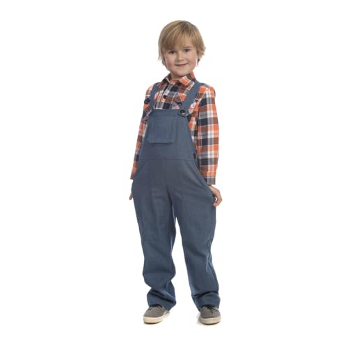 Dress Up America Farmer Costume For Kids - Farmers Overalls And Shirt For Boys And Girls
