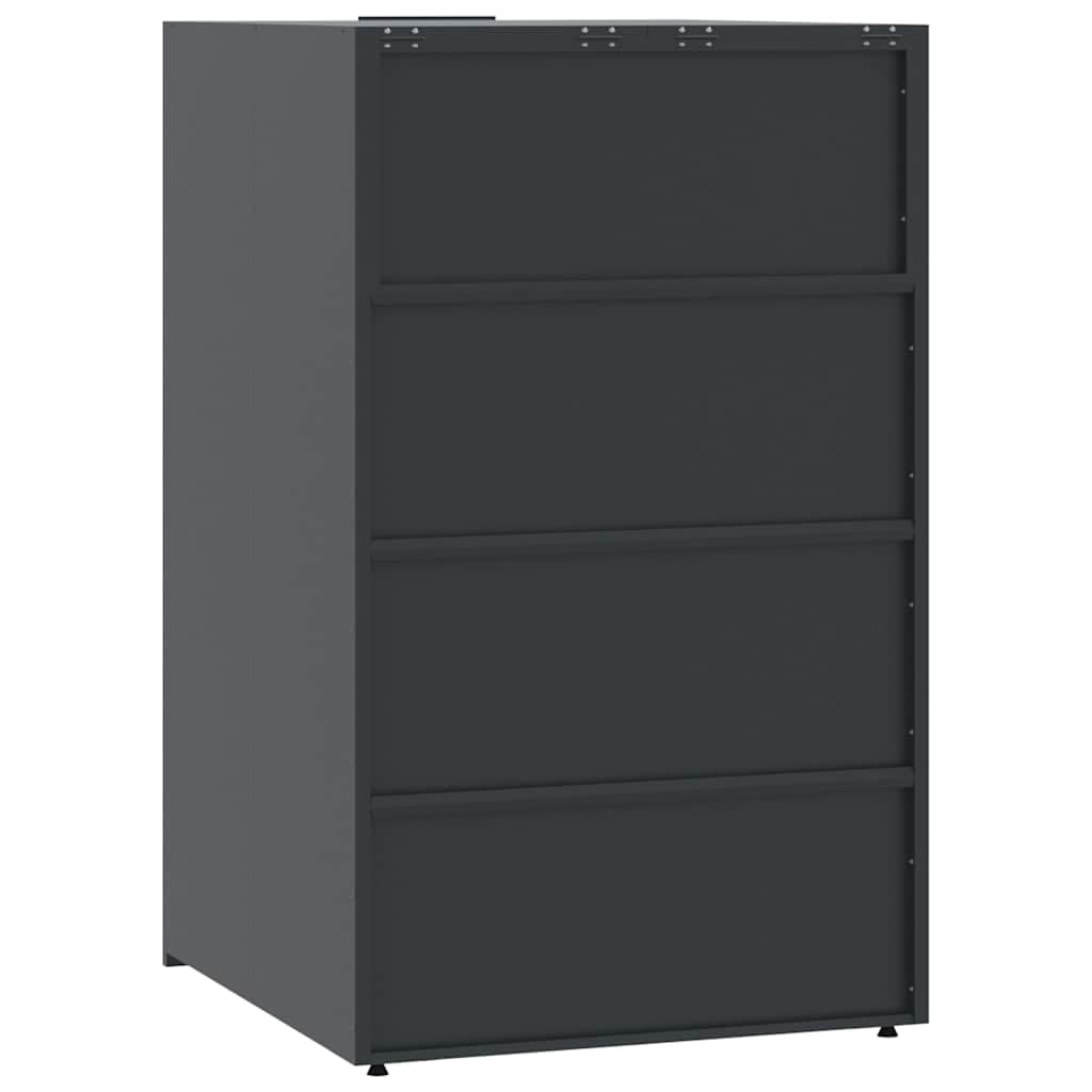 vidaXL Mülltonnenbox für Einzeltonne Anthrazit 69x79x117 cm Stahl