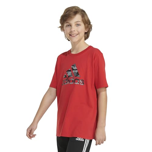 Image of adidas Boys Short Sleeve Camo Logo Tee