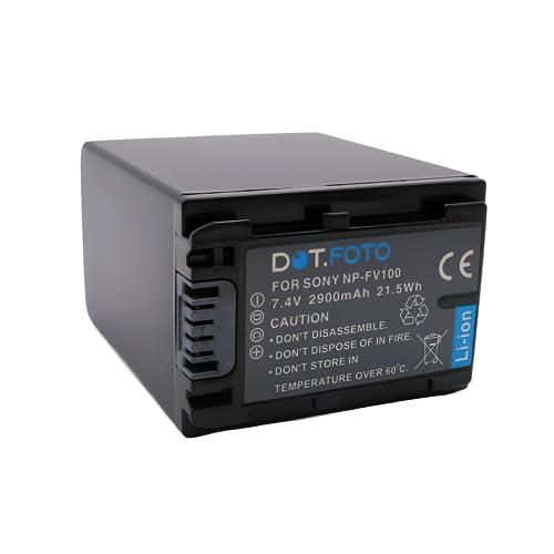 Evita apagones con la batería NP-FV100 de 2900mAh solucionando la falta de energía en tu videocámara