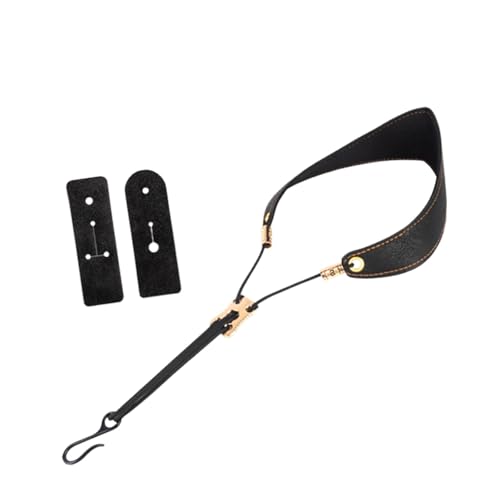 Jiuvaso Sangle de Cou pour Clarinette, Housse de Cou Réglable et Respirante en Cuir PU, Harnais Robuste et Léger, Strap Ergonomique pour Étudiants, Adultes...