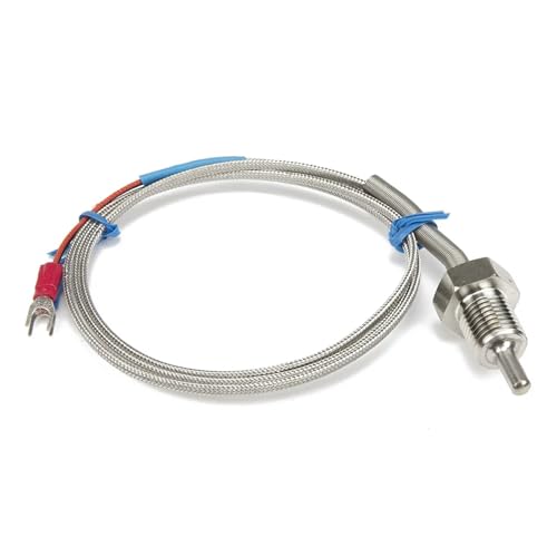 Sensor termopar tipo K con cable de 1m y rosca M8 para calor 4