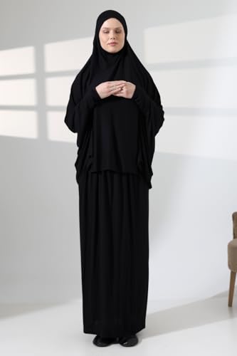 Image of Muslim Dresses for Women, Two-Piece Long Sleeve Islamic Prayer Dress, Hijab