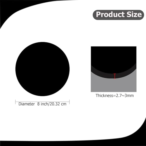 Image of 2 Pack Round Acrylic Sheet, 2.7~3mm Thick Acrylic Plastic Sheets Plexiglass Boards for Laser Cutting and DIY Craft Projects (Opaque Black, 8 Inch Diameter)