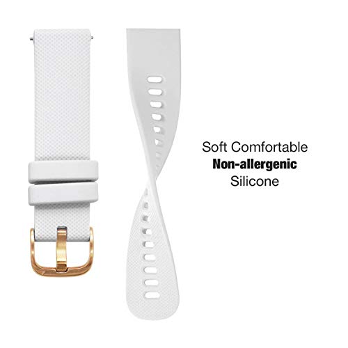 Abanen Silicone Watch Bands for Garmin Vivoactive 4S / Venu 2S / Venu 3S / Vivomove 3S, Soft Sport 18mm Quick Release Waterproof Replacement Wristband Strap for Garmin Forerunner 255s/265S