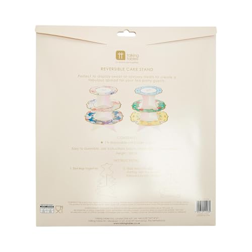 Talking Tables Floral 3 Tier Disposable Cake Stand for Mother's Day Decorations Reusable Cardboard Cake Stand 37.5 cm Tea Party Display for Cupcakes Sandwiches, Weddings, Baby Showers, Birthdays - Image 7