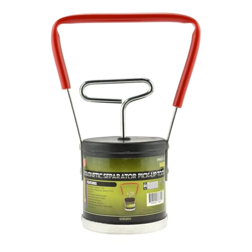 SE Magnetic Separator Pick-Up Tool with Quick Release, Outdoor Gold Panning Portable Magnetic Pickup Tool, Rubber Handle, Magnetic Capacity 16-lb