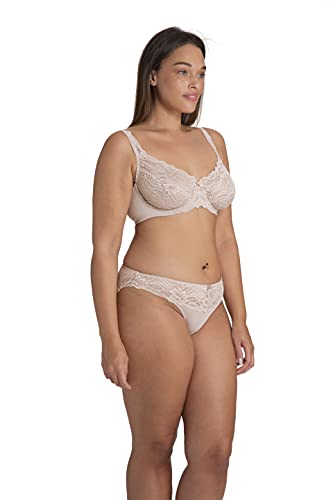 Dorina D001033LA001-BE0011 Angie Sexy Sheer Lace Balconette Bra, See Through Non-Padded Unlined Demi Plus Size Women'S Comfort Everyday Underwire Bra thumb #6