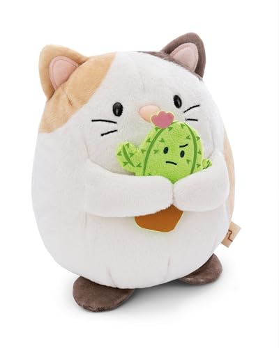 NICI MYMOCHI Kuscheltier Katze Angy 27 cm mit Kaktus, Flauschiges Stofftier zum Kuscheln, Spielen und Liebhaben, Liebevoll gestaltet - 61407