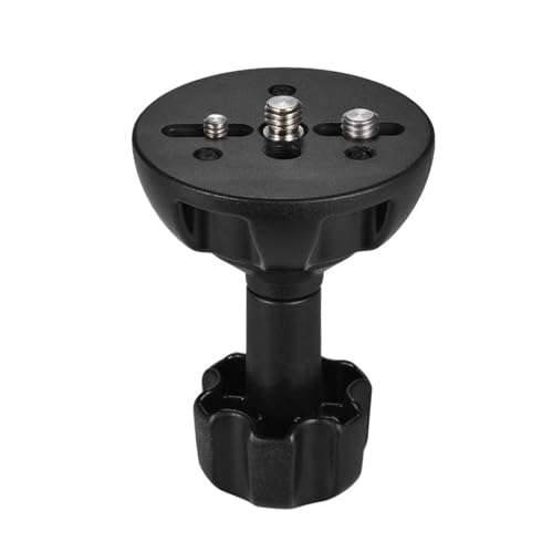 Adaptador de media bola ajustable de 75 mm para trípodes planos y cabezales de vídeo hidráulicos