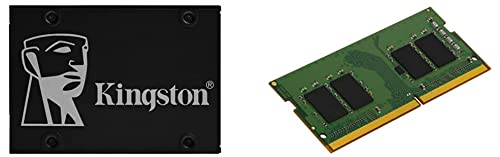 Image of Kingston 256GB KC600 SATA 3 6.35 cm (2.5 inch) Internal SSD (SKC600 /256G) & Value Memory 8GB DDR4 3200Mhz Laptop SO DIMM RAM, CL-22,(KVR32S22S8 /8), Green