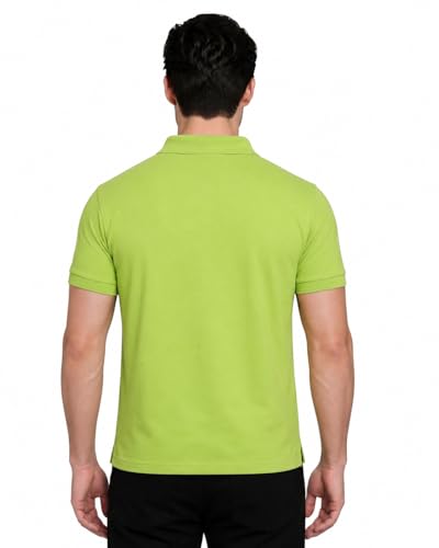 Image of INKKR Men's Polo Neck Half Sleeve Cotton Blend Regular Fit T-Shirt With Pocket