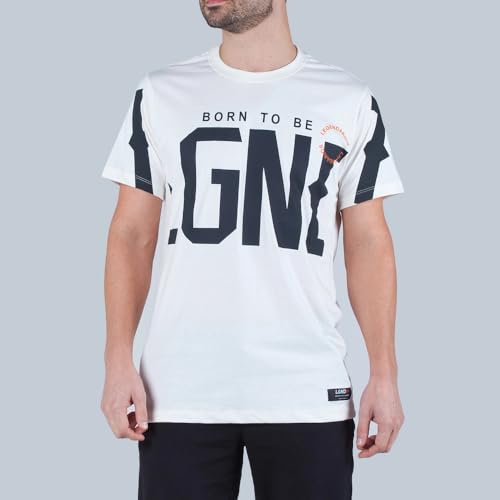 LEGENDARIOS T-Shirt – Born to Be LGND Graphic Tee, White Cotton Crewneck, Short Sleeve3