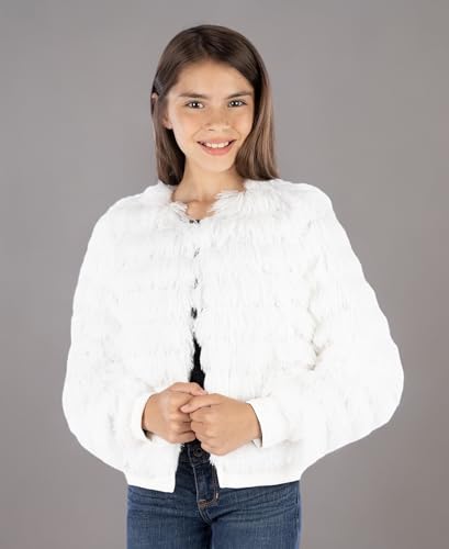 Image of Speechless Girls' Open Front Shaggy Jacket