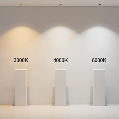 Foco LED empotrable de 3/4 pulgada y 7W luz blanca pack de 12 para techos modernos 6