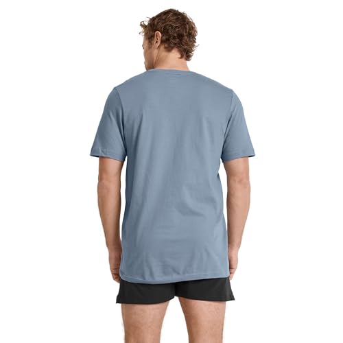 Image of Jockey Classic V-Neck Undershirt- 3 Pack - 100% Cotton T-Shirts for Men, Teal Slate /Silver Line Blue /Ocean Sky, 2XL