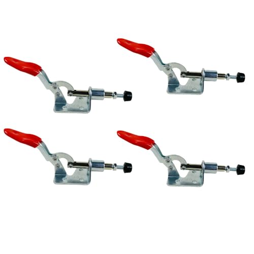 Wvkzuc 4pcs Adjustable Push Pull Action Toggle Clamps 301A Quick Release Push/Latch Anti-slip Hand Tool Holding Capacity Quick Release Clamp