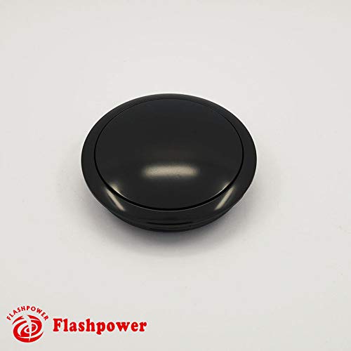 Flashpower 14'' Billet Half Wrap 9 Bolts Steering Wheel with 2'' Dish and Horn Button(Black)