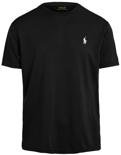Polo Ralph Lauren Mens Crew Neck Performance T-Shirt (L, Black), Large