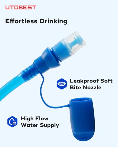 Image of UTOBEST Hydration Bladder Water Bladder for Hiking Backpack UTR201 | PEVA,BPA Free,Leakproof,High Flow Bite Valve, Easy Use and Cleaning, for Hiking,Running,Cycling,Camping