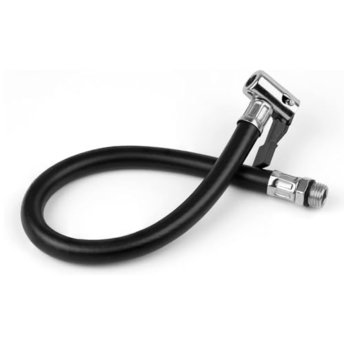 Manguera Para Inflador De Neumático, Latiguillo Hinchador, Adaptador Manguera De Inflado Neumáticos, Apto Para Bicicleta, Motocicleta, Coche, Diámetro Rosca 12.5 Mm, Longitud 37 Cm, Acodado