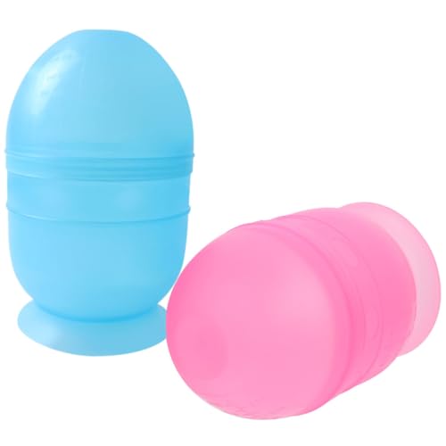 TIKODIDA Cuencos para Teñir el Cabello 2 Piezas Taza de Tinte Cabello con Escala 12,5x7 Cm Plástico Seguro y Duradero Azul y Rosa para Salón y Uso Doméstico