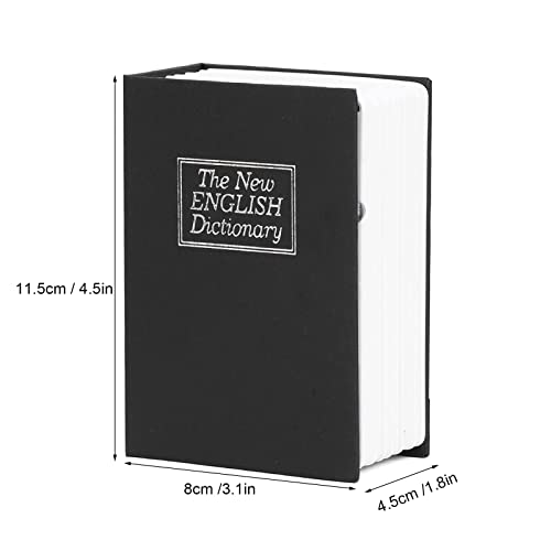 Reset Code Household Valuables Protection Mini Security Box With Lock - Portable Iron Safe For Cash, Jewelry & Valuables Household Money Safe Book Shaped Lock Box - View #3