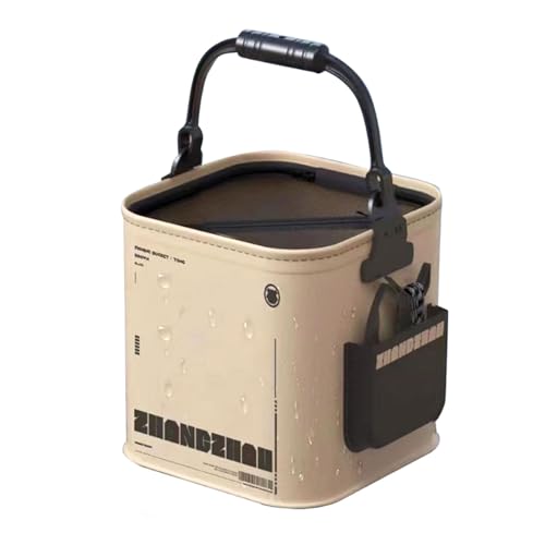 Cubo de pesca plegable con asa para transporte de capturas vivas 7