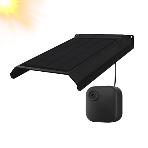 Solar Panel for Blink Camera Solar Panels for Blink Outdoor 2K+/4(4th Gen)/(3rd Gen) XT3 and XT2/XT Solar Charger Built-in 2000mAh Rechargeable Battery Weatherproof Design (Camera Not Included)