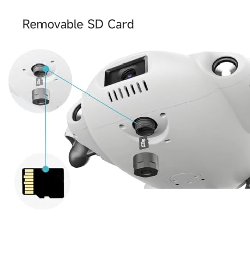 【2025 New】V-EVO 4K60FPS Underwater Drone Kit with Removal SD Card, QYSEA AI Vision Lock 360° Omnidirectional Movement Underwater ROV with Depth Hold, Portable Robot with VR Control, Posture Lock - Image 3