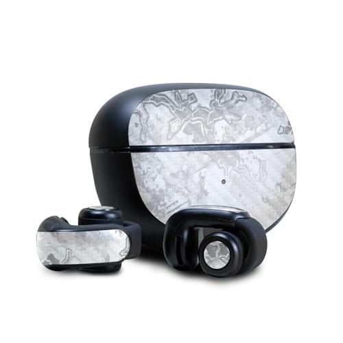 Image of Carbon Fiber Skin Compatible with Bose Ultra Open Earbuds - Viper Snow - Premium 3M Vinyl Protective Wrap Decal Cover - Easy to Apply | Crafted in The USA by MightySkins
