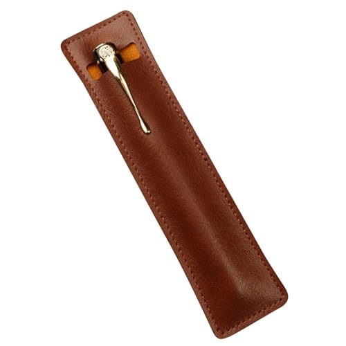 Portalápices de cuero - Bolígrafos protectores de bolsillo, Estuche de cuero para bolígrafos, Estuche para pluma estilográfica individual, Funda protectora para bolígrafos | Organizador para láp