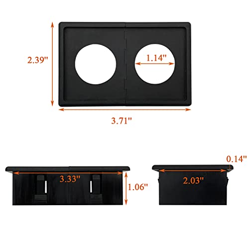 Image of 2 Hole Socket Panel USB Volt Meter Housing Holder for Car Boat Truck Charger Mounting