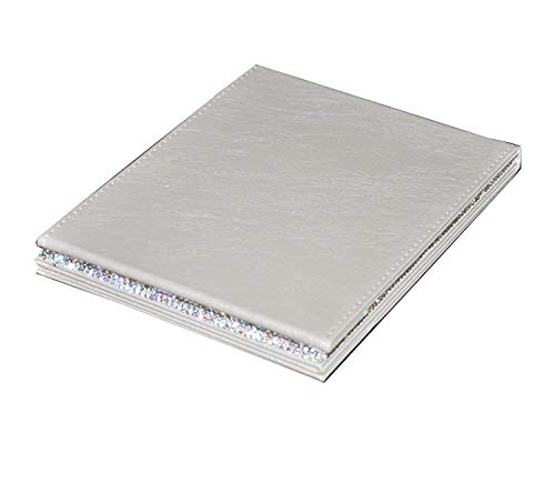 Bling tragbarer Kosmetikspiegel, faltbar, mit Schreibtisch, stehend, Kosmetikspiegel für Kosmetik (Silber)
