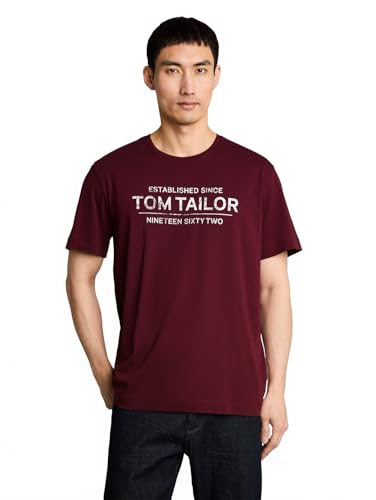 TOM TAILOR Herren T-Shirt mit Logo-Print – Ansicht 1
