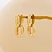 FAMARINE Gold Hoop Dangle Earrings for Women Gold Drop Huggie Earrings Fashion Link Earrings