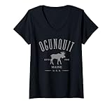Photo Gallery donna ogunquit maine usa con moose design souvenir maglietta con collo a v Photo Gallery donna ogunquit maine usa con moose design souvenir maglietta con collo a v