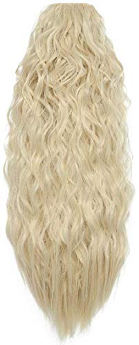 Drawstring Ponytail Extension For Women 18 Inch #613C Bleach Blonde
