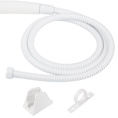 image for Dura Faucet DF-SA400K-WT RV Hand Held Shower Head, Stainless Steel Hos