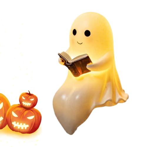 Lámpara de lectura fantasma genérica | Lámpara de noche fantasma linda – Figura decorativa de Halloween de resina | para dormitorio, oficina, mesita de noche, biblioteca, habitación infantil, oficina