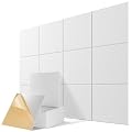 12 Pack Self-Adhesive Sound Proof Foam Panels for Walls 12"x12"x0.4" Fabric