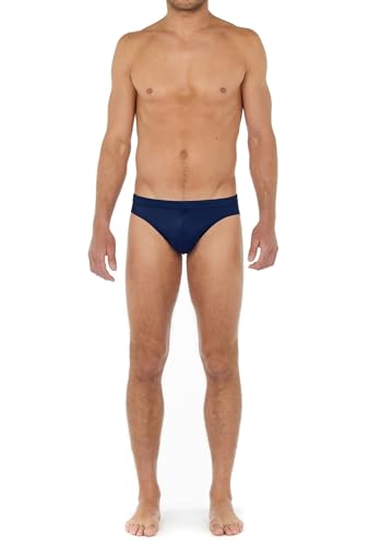 Hom Slip de baño Sea Life Swim Briefs, Marine, M Men's, Azul Marino, M